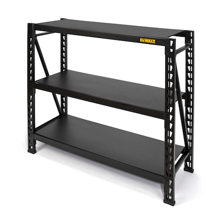 Dewalt 4-Foot Tall, Black Frame 3 Shelf Industrial Storage Rack 41658